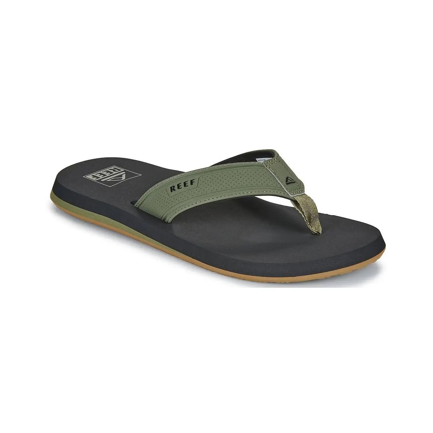 The Layback Slippers Heren synthetische slippers Black/Olive 1/6