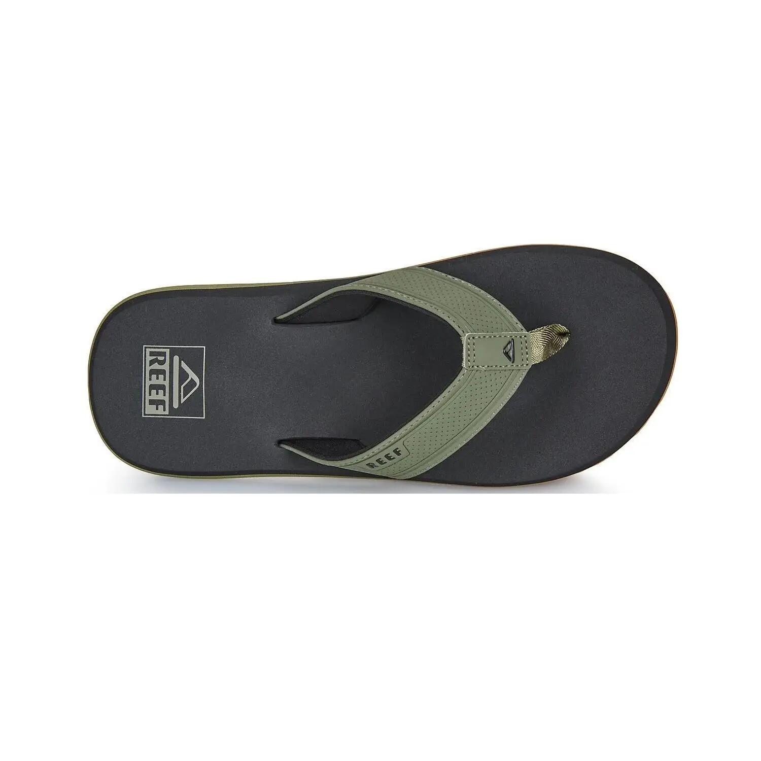 The Layback Slippers Heren synthetische slippers Black/Olive 5/6