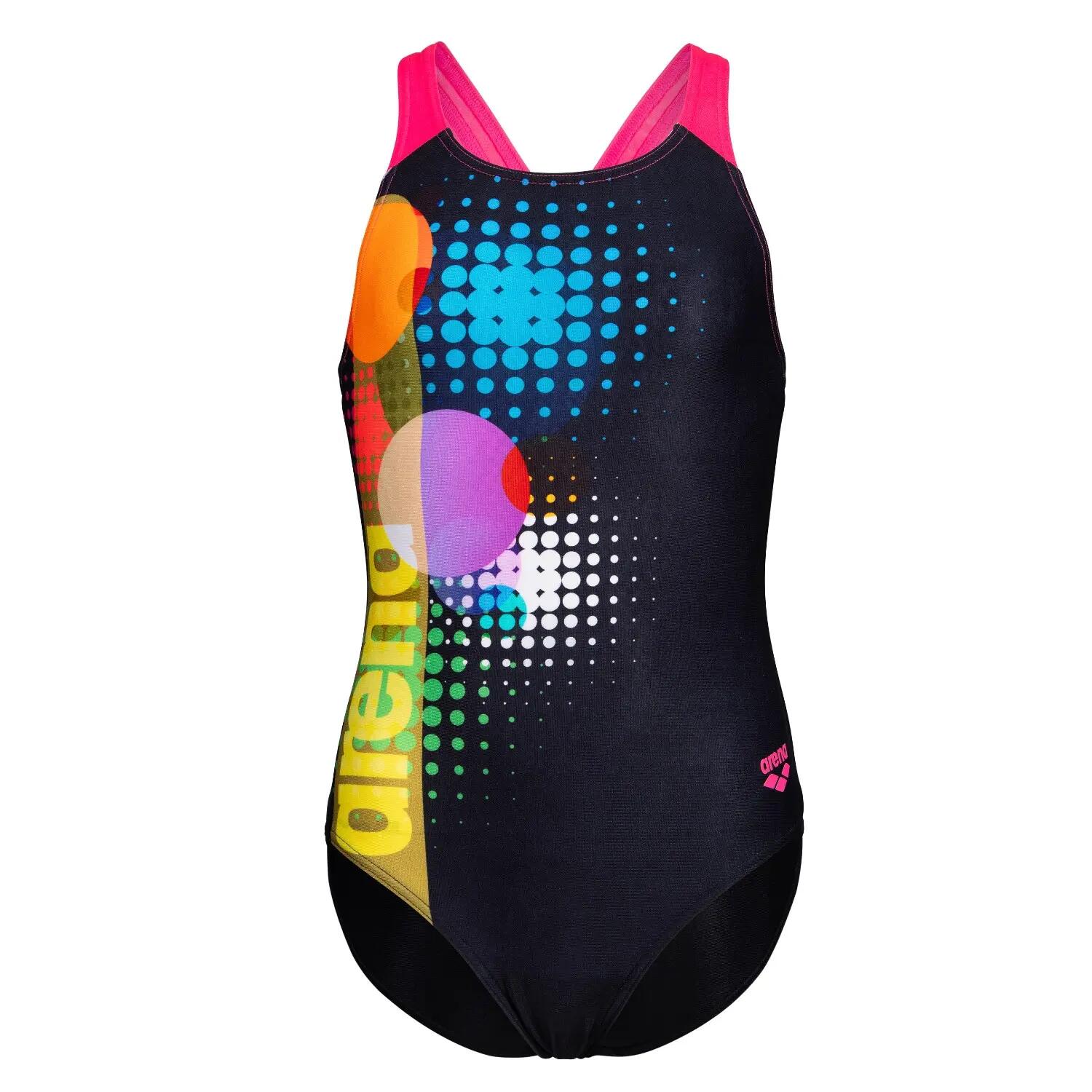 Bañador Arena Dots negro/multicolor para niña 2/7