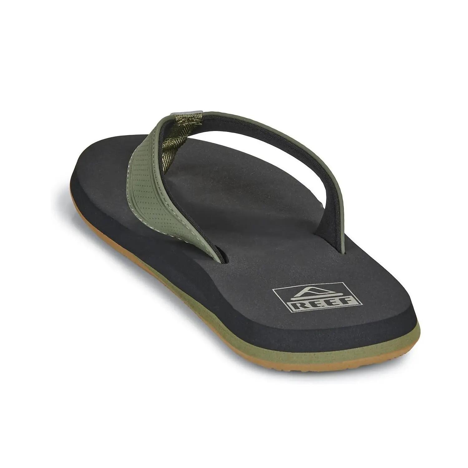The Layback Slippers Heren synthetische slippers Black/Olive 4/6