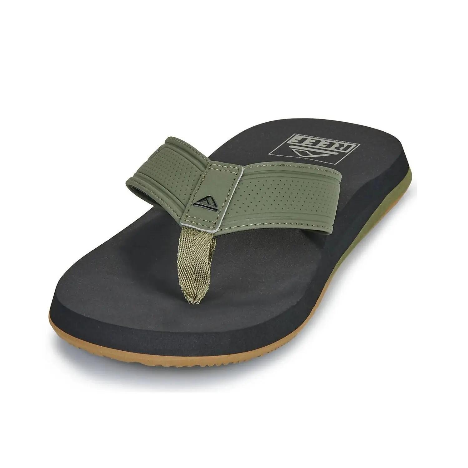 The Layback Slippers Heren synthetische slippers Black/Olive 2/6