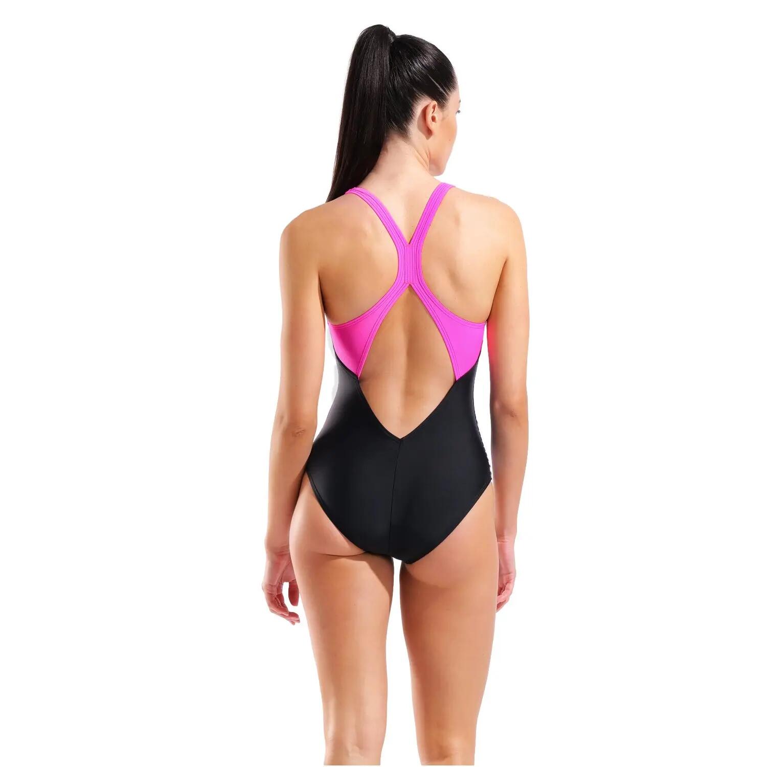 Costume Arena Lit Logo V Back Donna Nero Shocking Pink 2/11