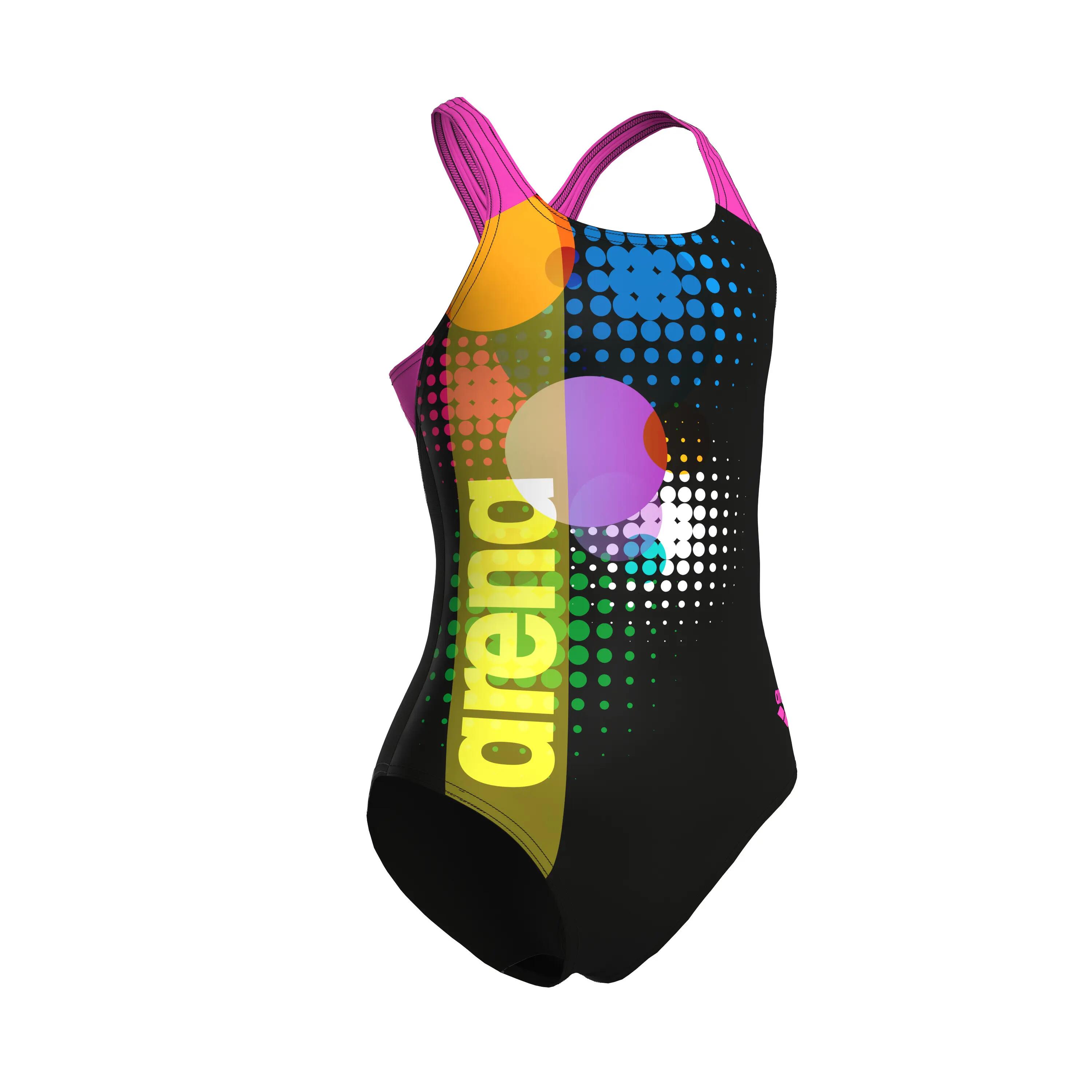 Maillot de Bain Arena Dots Noir/Multicolore Fille 6/7