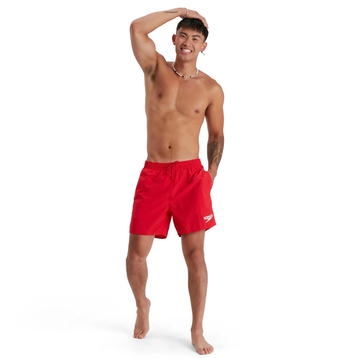 Heren Essential 16'' Zwemshort Plus Size Rood 2/7