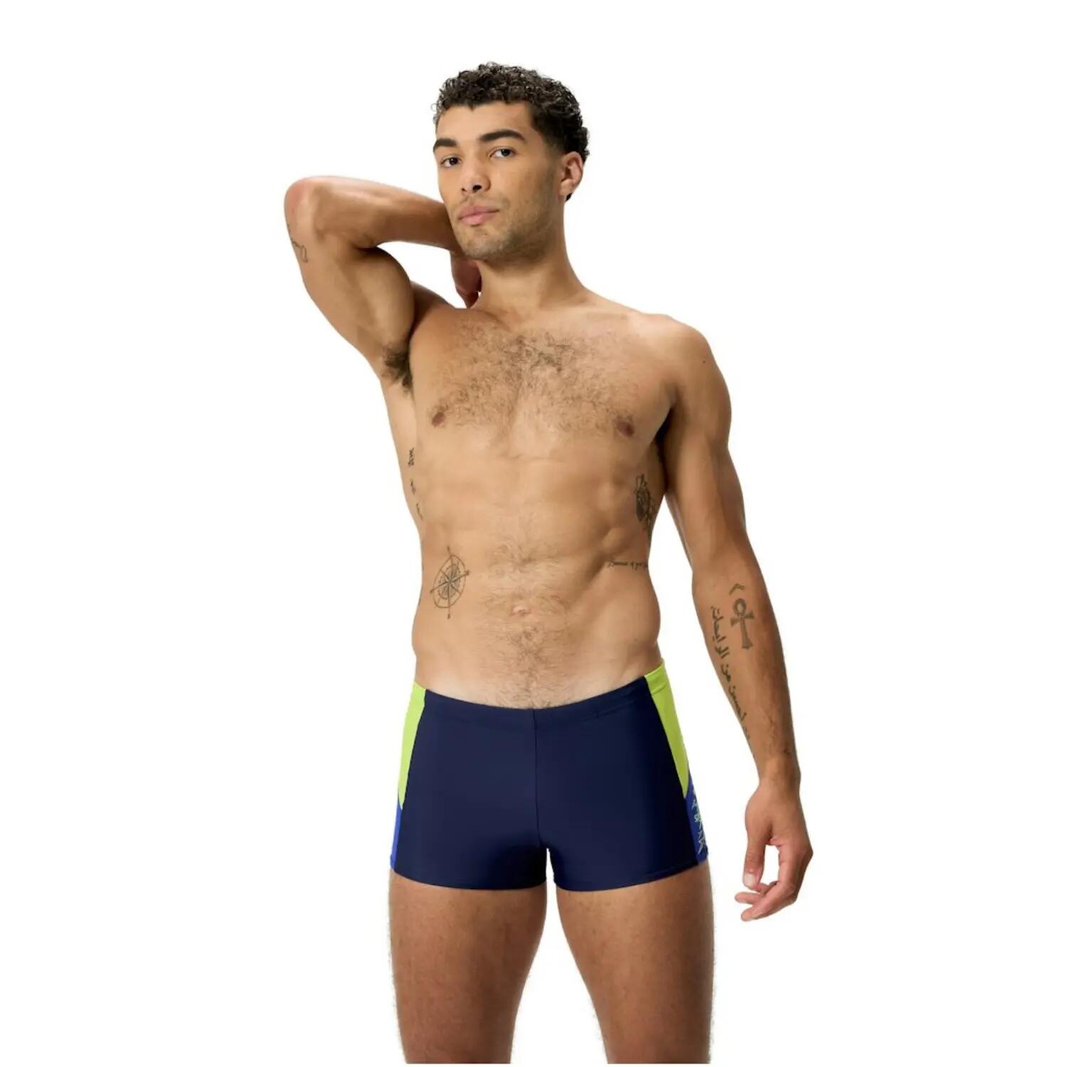 Mens Dive Aquashort Swimming Trunks (Peacoat/Deep Blue) 2/7