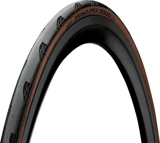 Continental fietsband Grand Prix 5000 28x1.10 inch 28-622 zwart/bruin vouwbaar