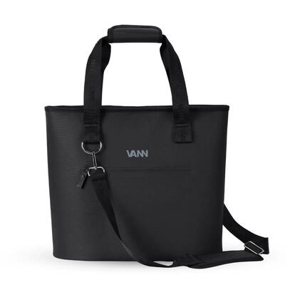 Koeltas - pulse totebag 28 l - strandtas met rits, 16 u koud - zwart