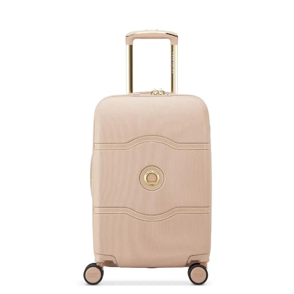 Delsey Chatelet Air Limited Edition 55cm Large Expander Luggage - Beige Rose