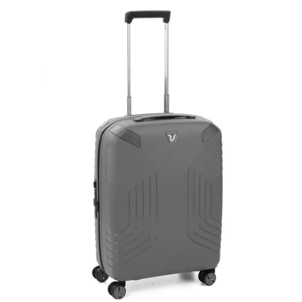 🎁 Roncato Ypsilon Carry On 55cm Hardsided EXP Spinner Suitcase Grey (100% off)