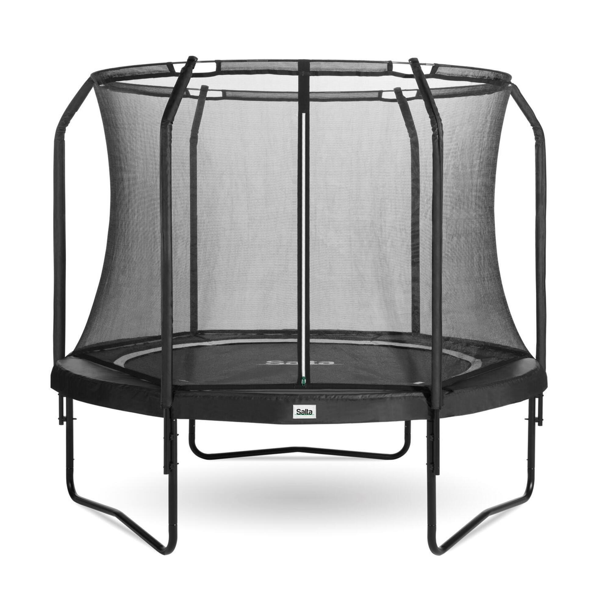 SALTA 10ft Salta Black Round Premium Edition Trampoline with Enclosure