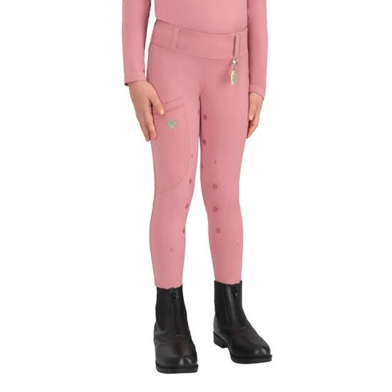 Legging équitation full grip fille QHP Lucky Start