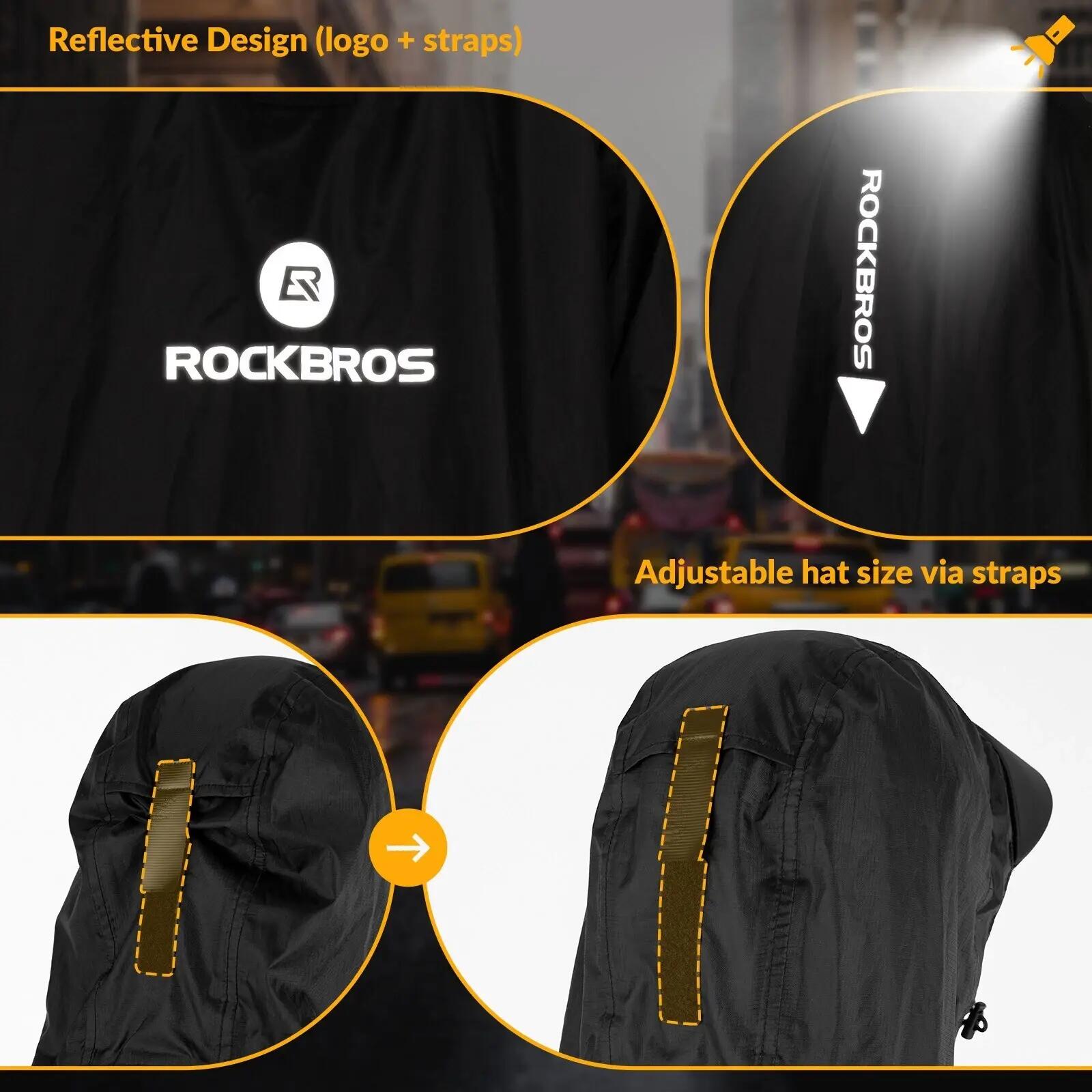 Regenponcho winddicht wasserdicht mit reflektierenden Streifen – Unisex 4/6