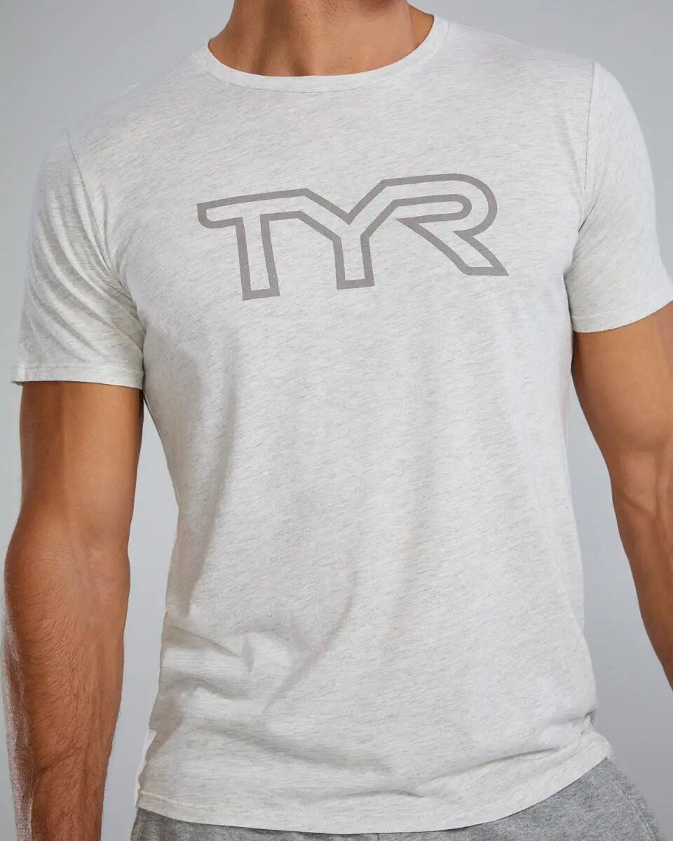 Tricou tehnic TYR Ultrasoft Lightweight - gri Ash Heather | confortabil și dura… 5/5