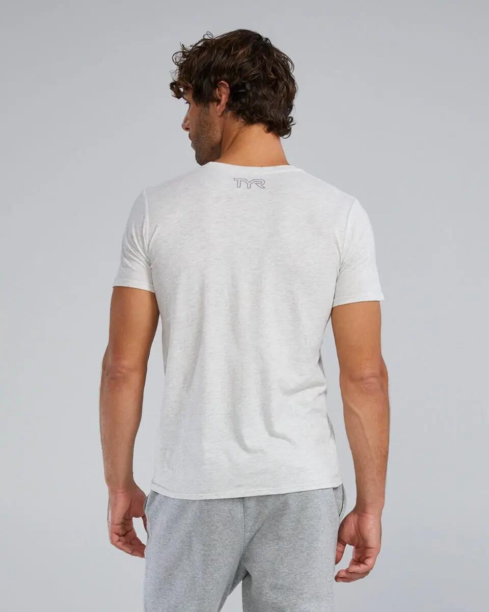 Tricou tehnic TYR Ultrasoft Lightweight - gri Ash Heather | confortabil și dura… 2/5