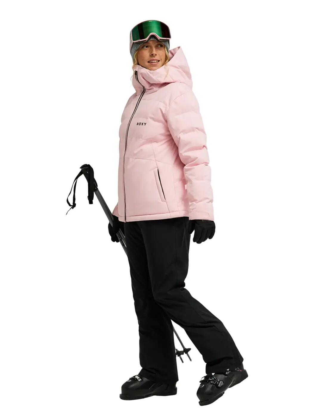 Funktionelle Schneejacke SNOWYHILL PUFFY 10K Rosa Dames 3/4