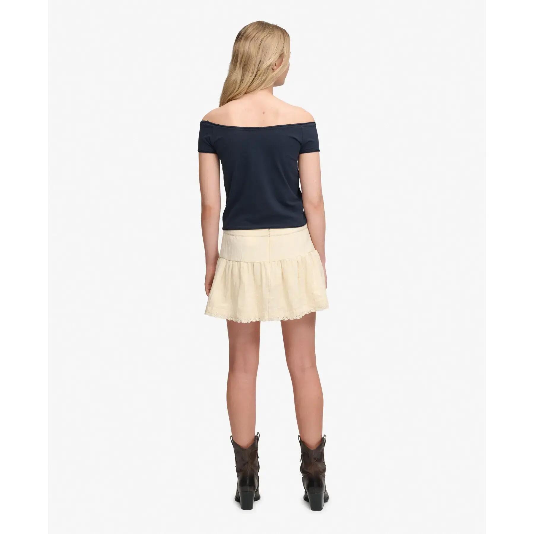 Mini saia com bordado feminina Superdry 5/7