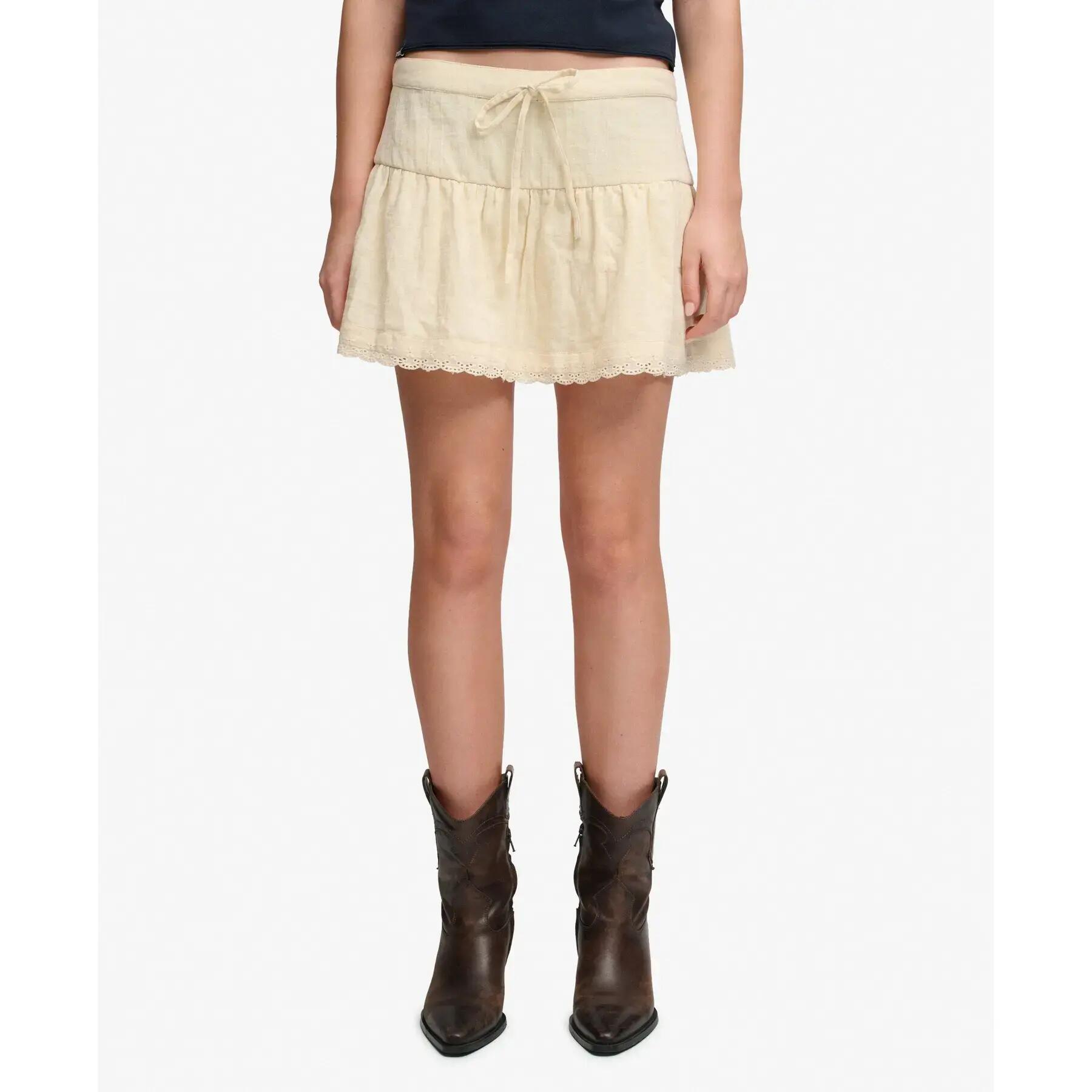 Mini saia com bordado feminina Superdry 3/7