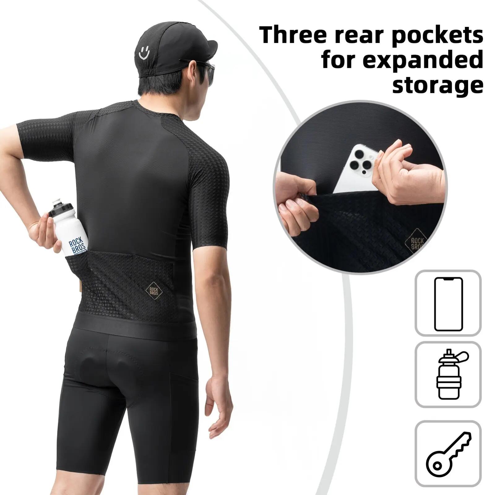Radtrikot Kurzarm atmungsaktiv mit 3D-Mesh – leicht (115g) für Herren 7/8