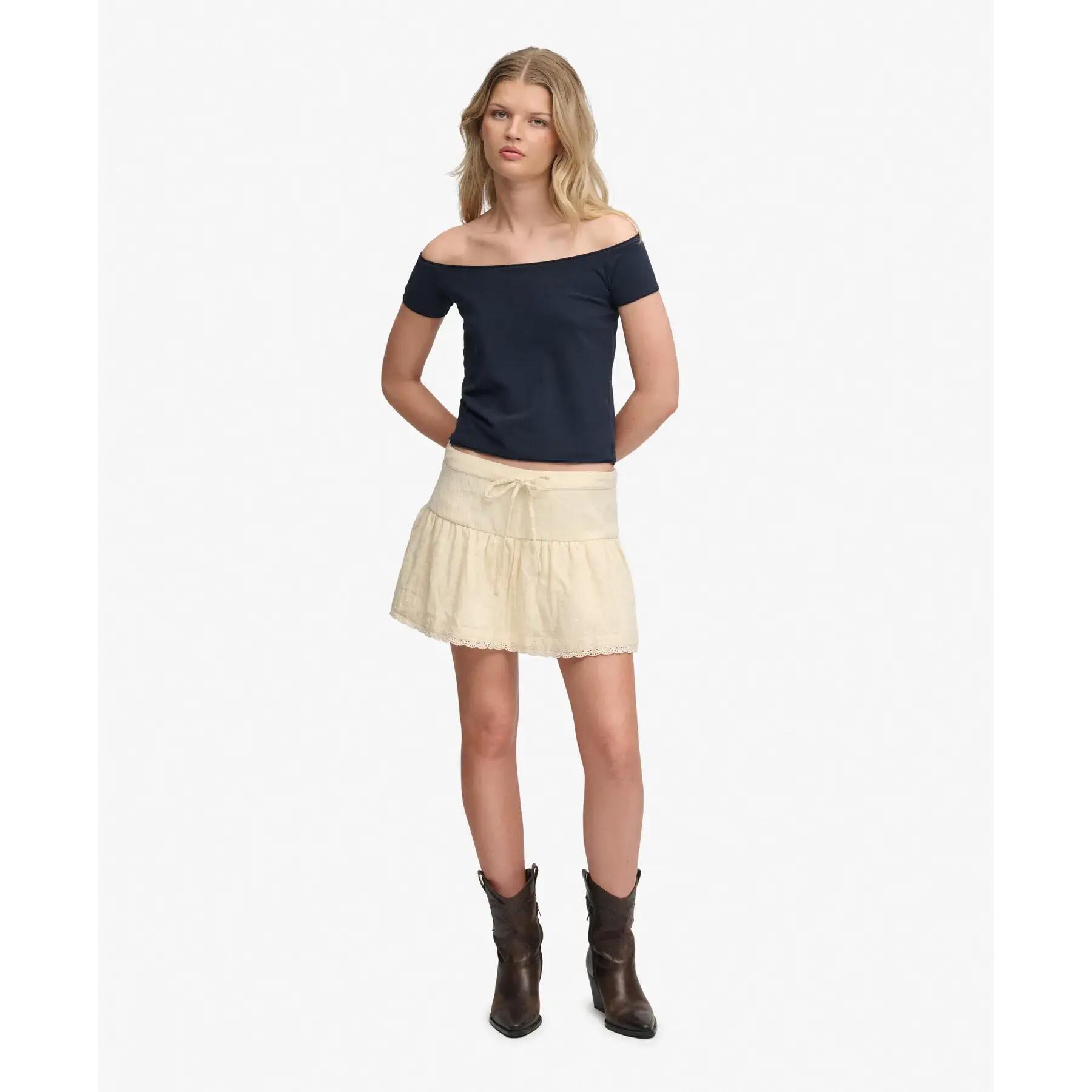 Mini saia com bordado feminina Superdry 2/7