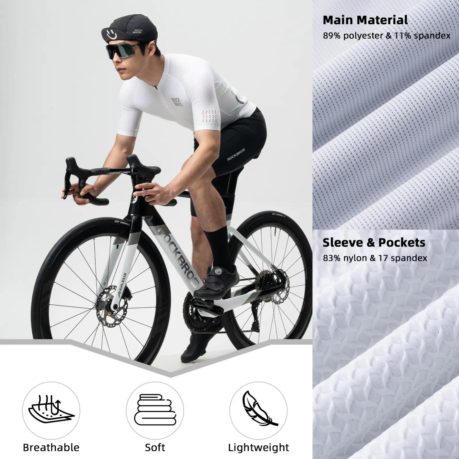 Radtrikot Kurzarm atmungsaktiv mit 3D-Mesh – leicht (115g) für Herren 4/8
