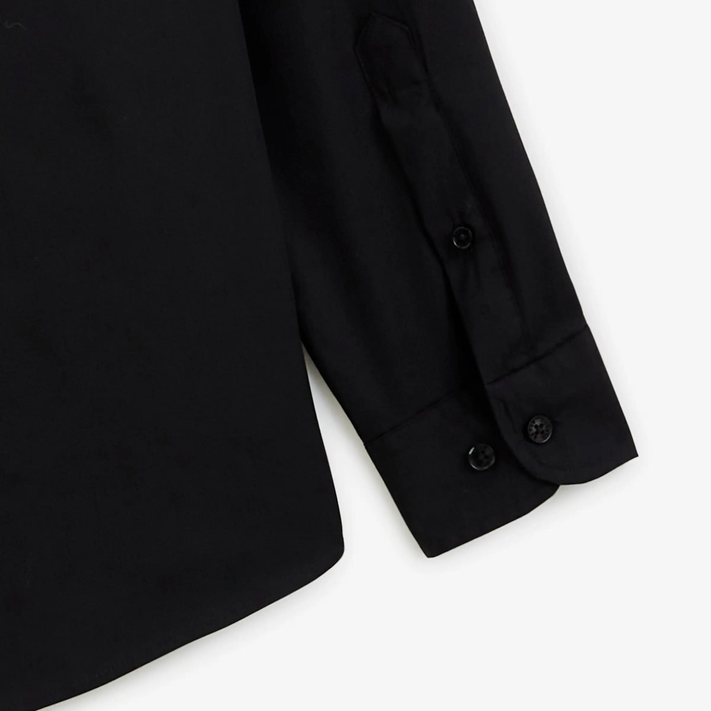 Camicia a maniche lunghe elasticizzata in tinta unita 5/6