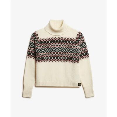 Dames col roulé jacquard trui superdry