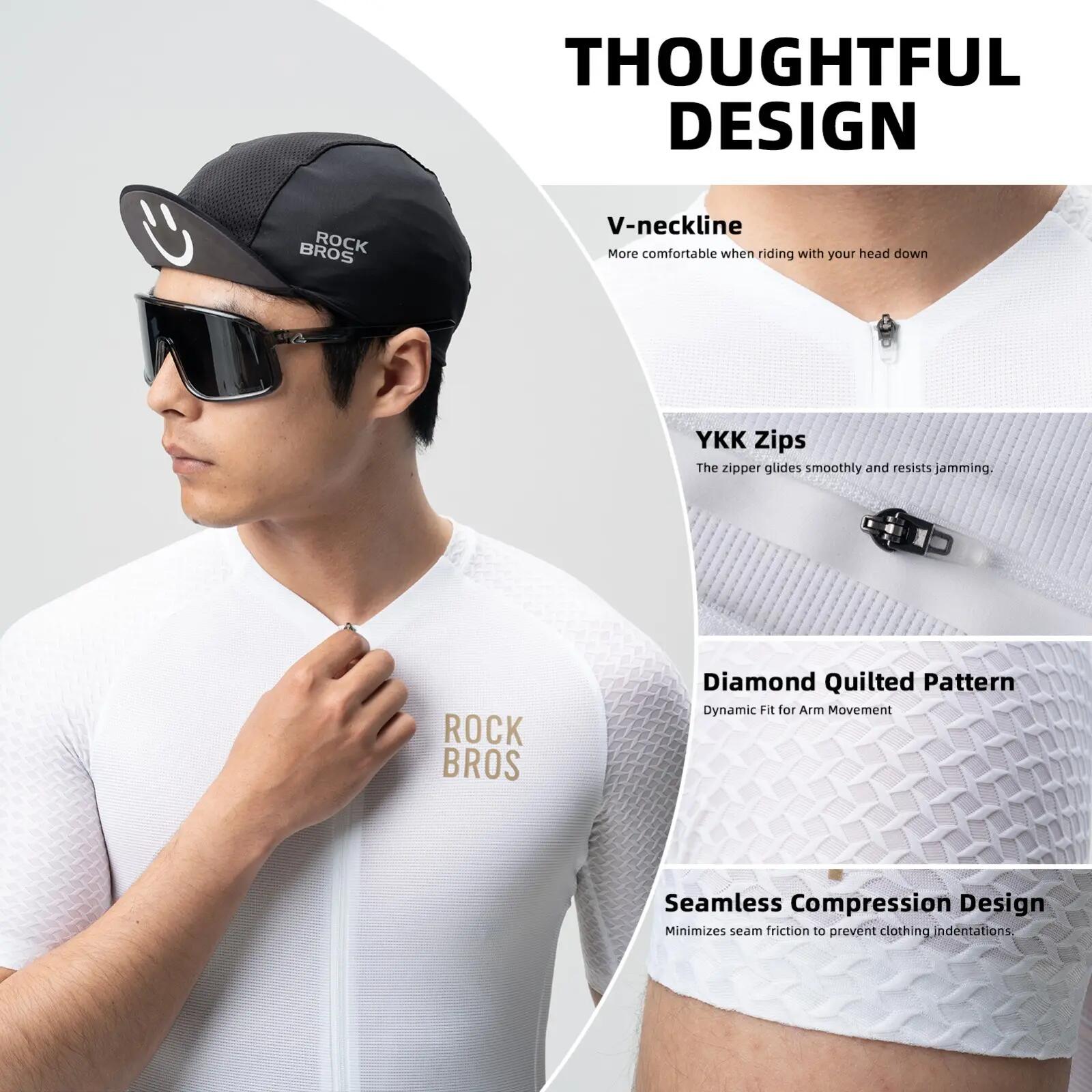Radtrikot Kurzarm atmungsaktiv mit 3D-Mesh – leicht (115g) für Herren 3/8