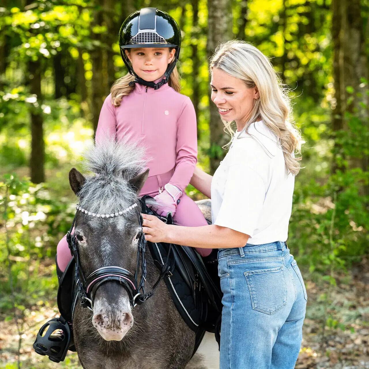Długi rękaw polo konkursowe dla dziewczynki QHP Lucky Start 2/7