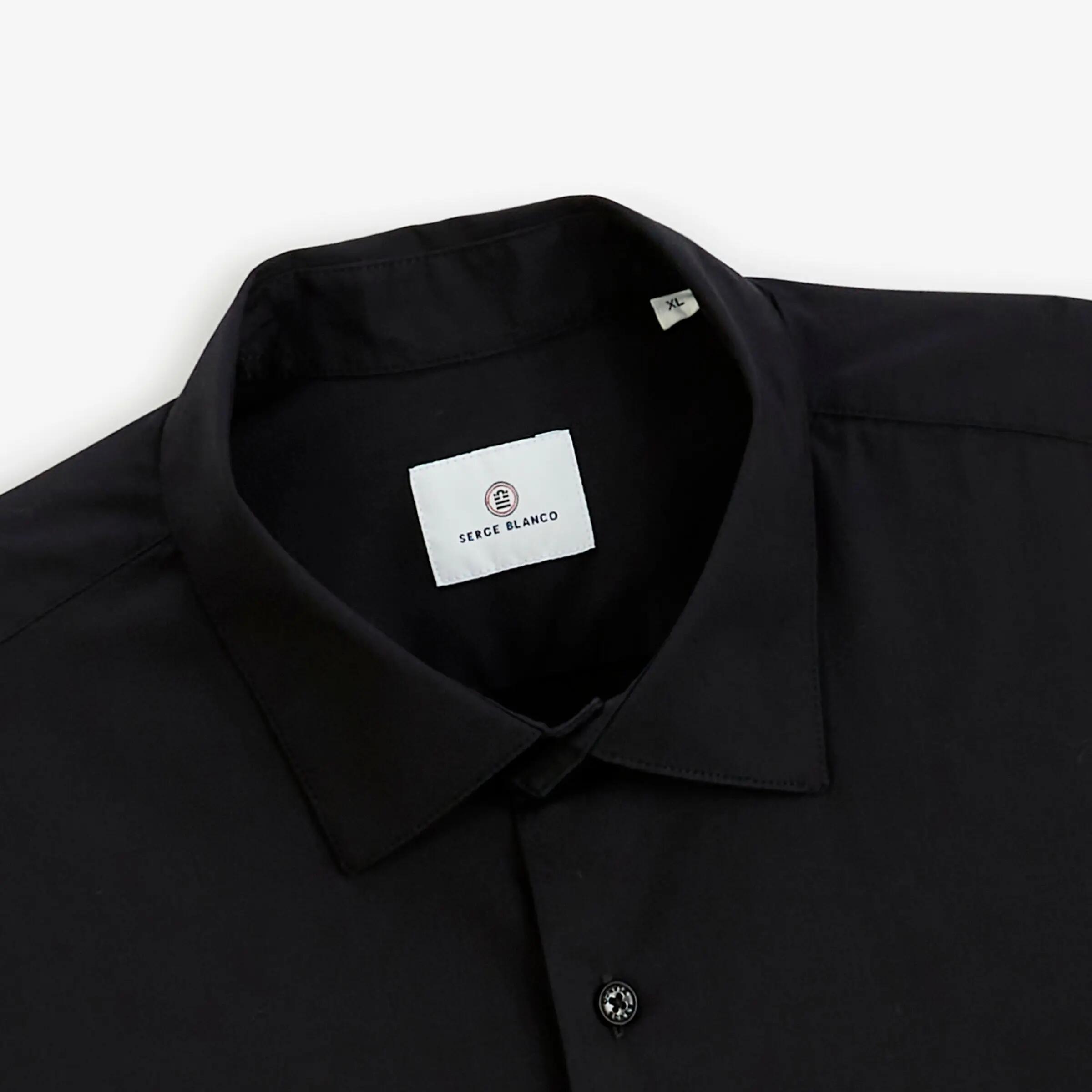 Camicia a maniche lunghe elasticizzata in tinta unita 4/6