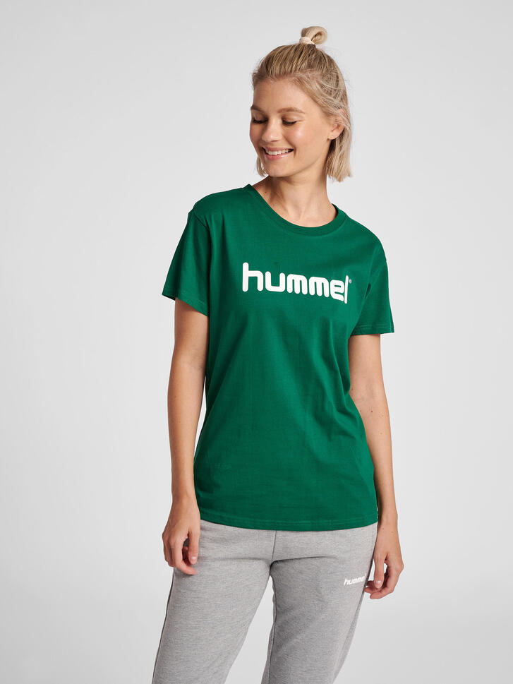 Koszulka sportowa z krótkim rękawem damska Hummel Cotton Logo