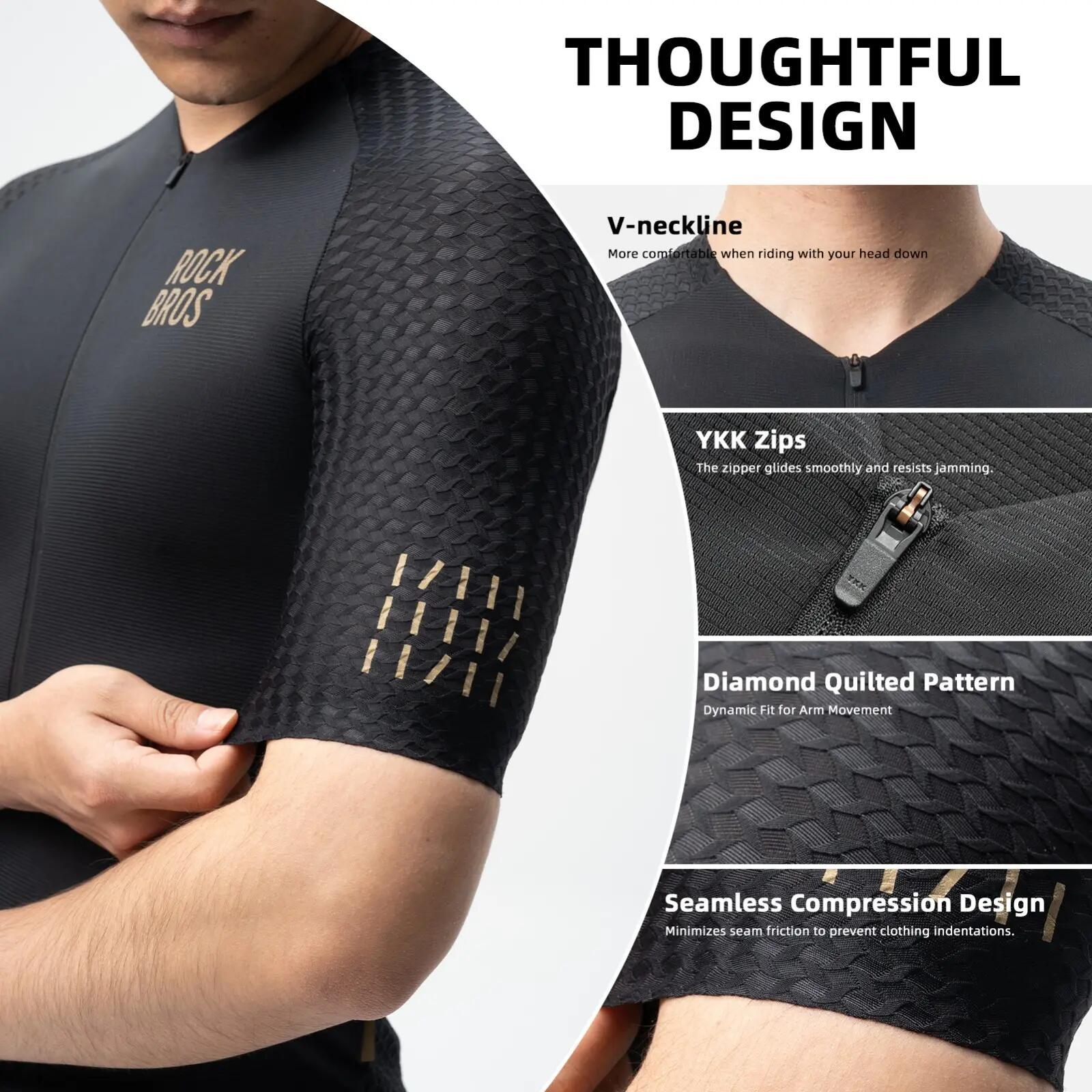 Radtrikot Kurzarm atmungsaktiv mit 3D-Mesh – leicht (115g) für Herren 2/8