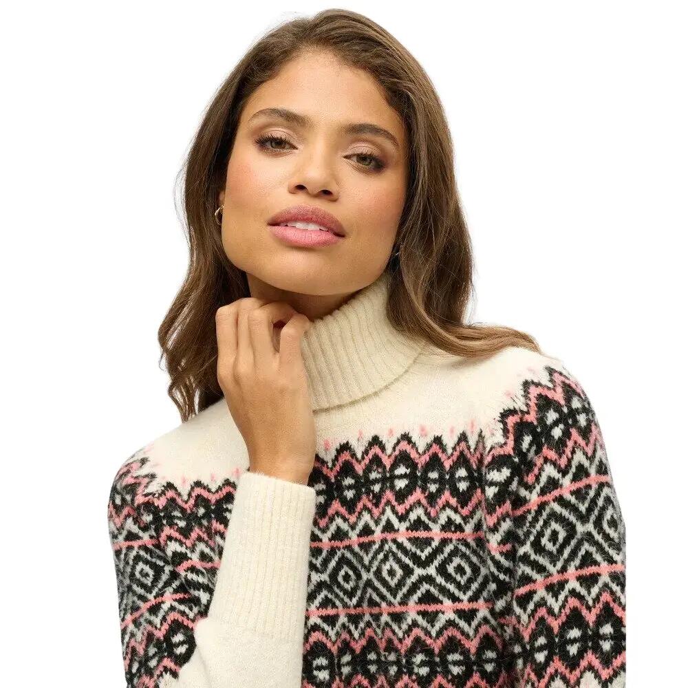 Pulôver jacquard com gola alta para mulher Superdry 5/6