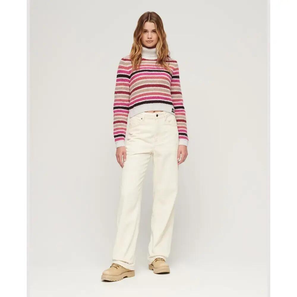 Camisola de gola alta às riscas para mulher Superdry 3/5