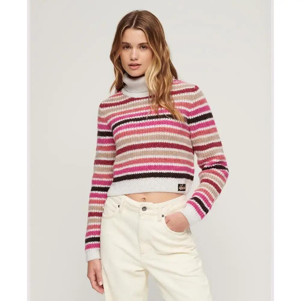 Camisola de gola alta às riscas para mulher Superdry 2/5