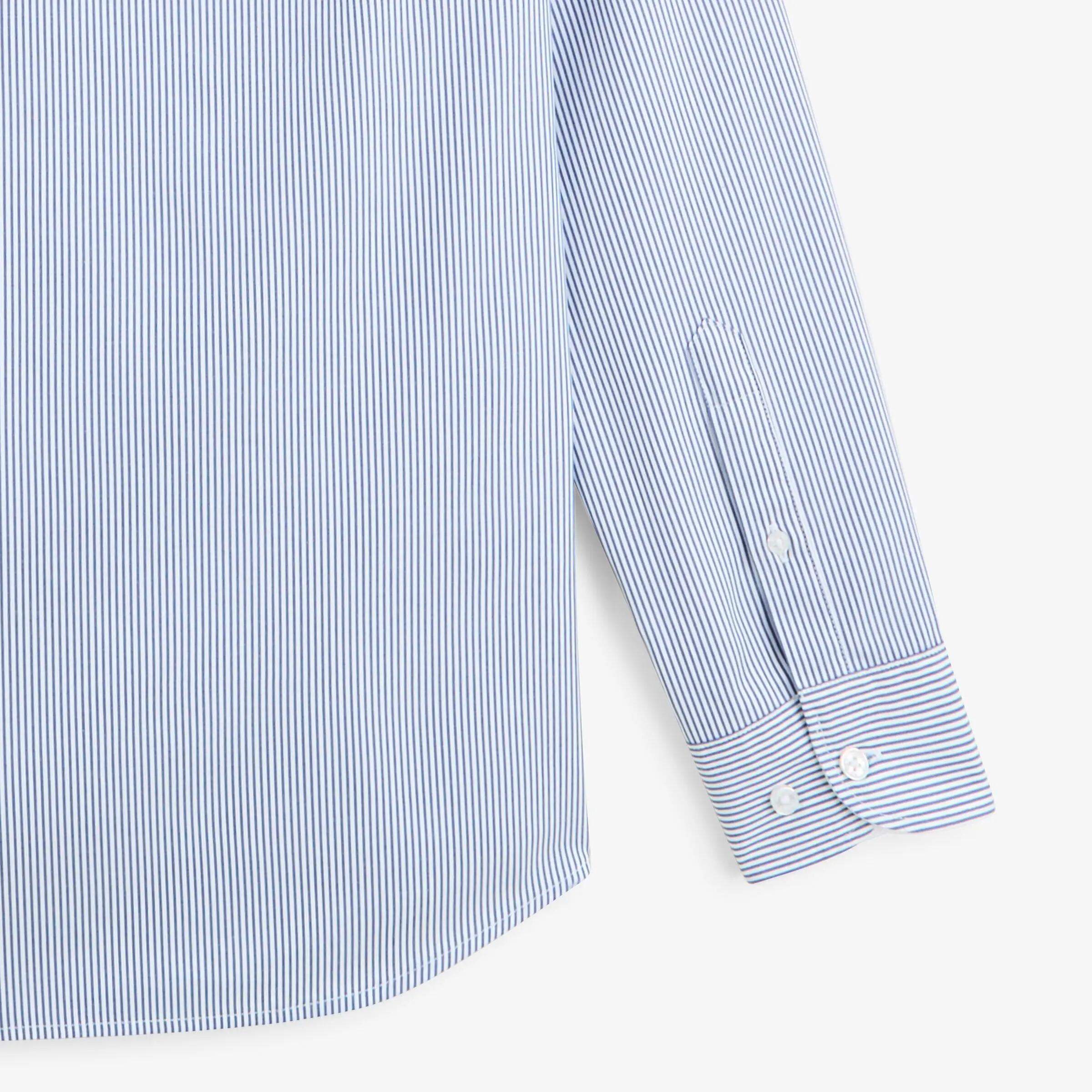Camisa de manga larga de algodón con rayas finas 4/4