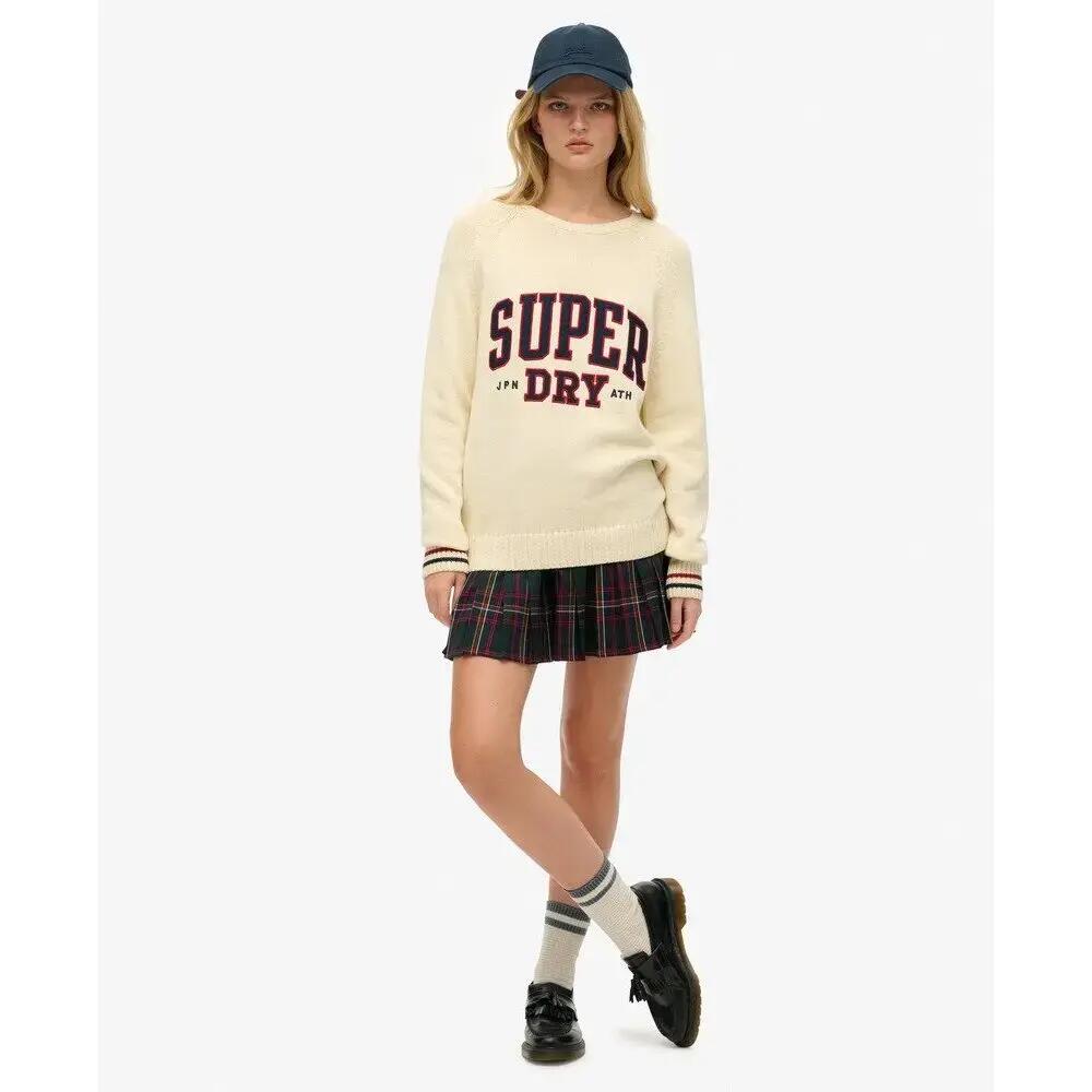 Pull ras du cou souple en maille à motif femme Superdry 3/6
