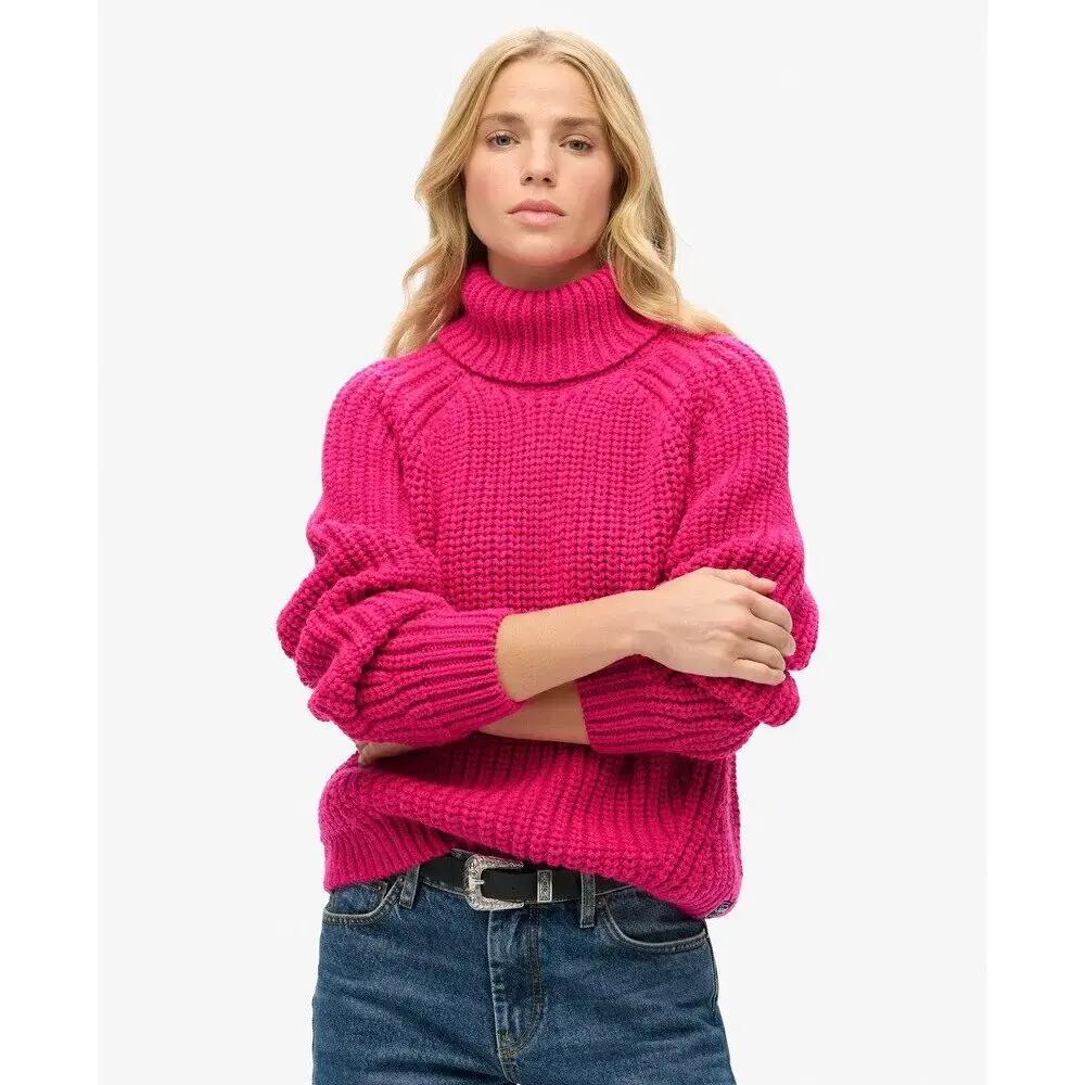 Pull de gola alta folgado em malha para mulher Superdry 2/6