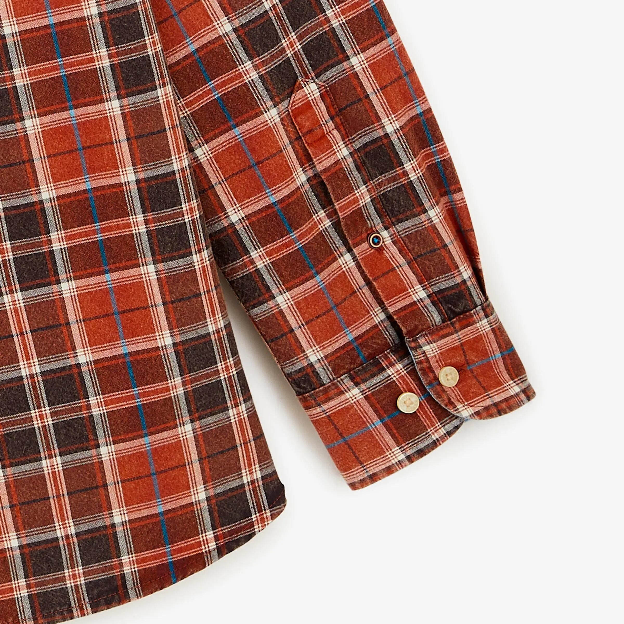 Camisa de manga larga de algodón a cuadros 5/6