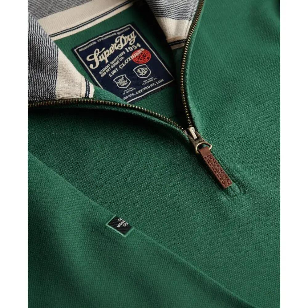 Sweatshirt de piquê com gola com fecho éclair Superdry Essential 2/6