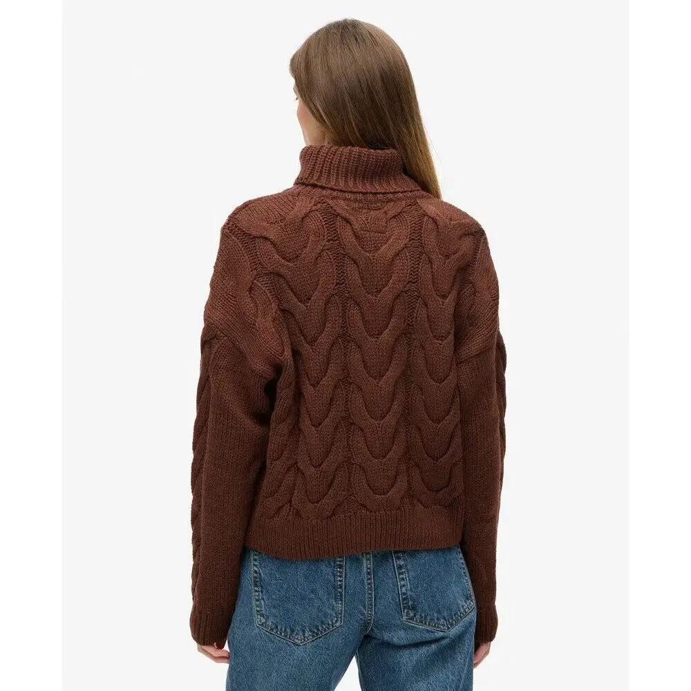 Pulôver de malha trançada com corrente para mulher Superdry 3/6
