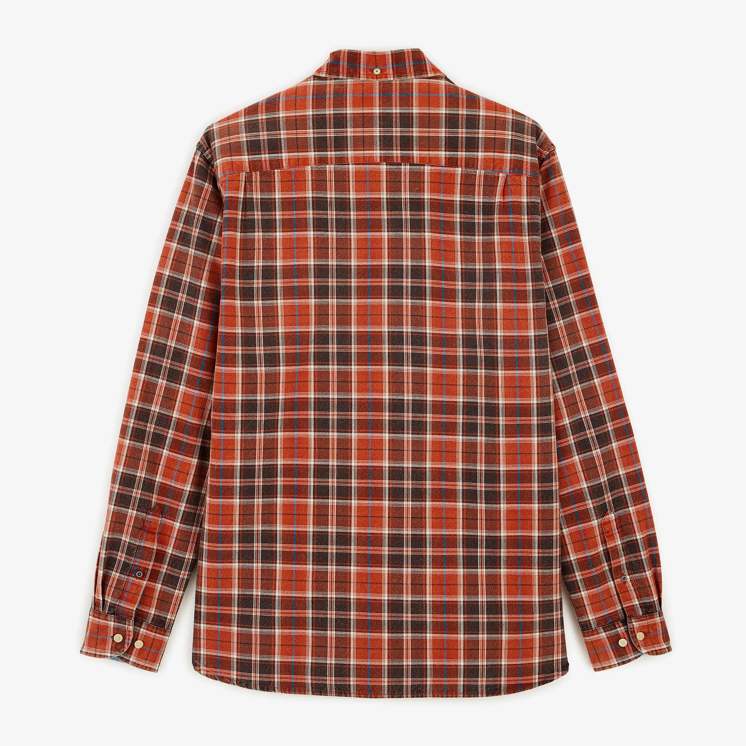 Camisa de manga larga de algodón a cuadros 3/6