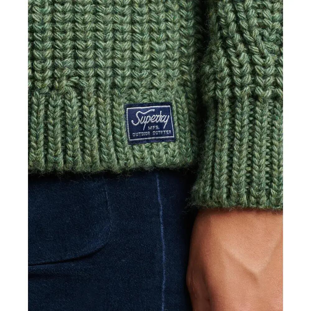 Camisola de gola rulê solta para mulheres com costura Superdry 5/6