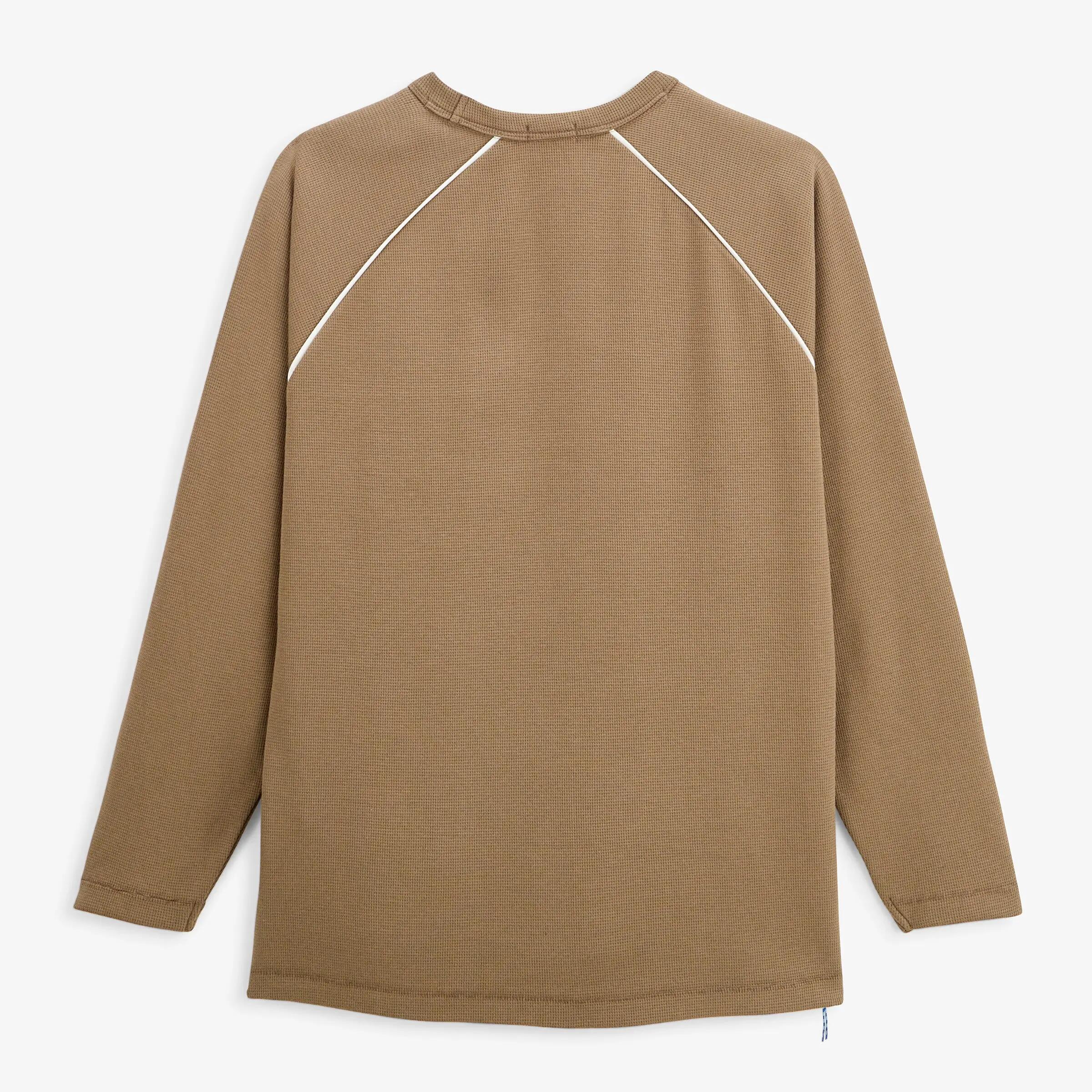 T-shirt met lange mouwen en ronde hals van gewafeld katoen 2/4