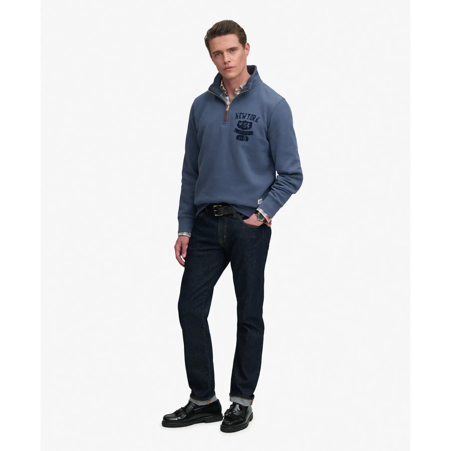Felpa mezza zip tono su tono Superdry 4/5