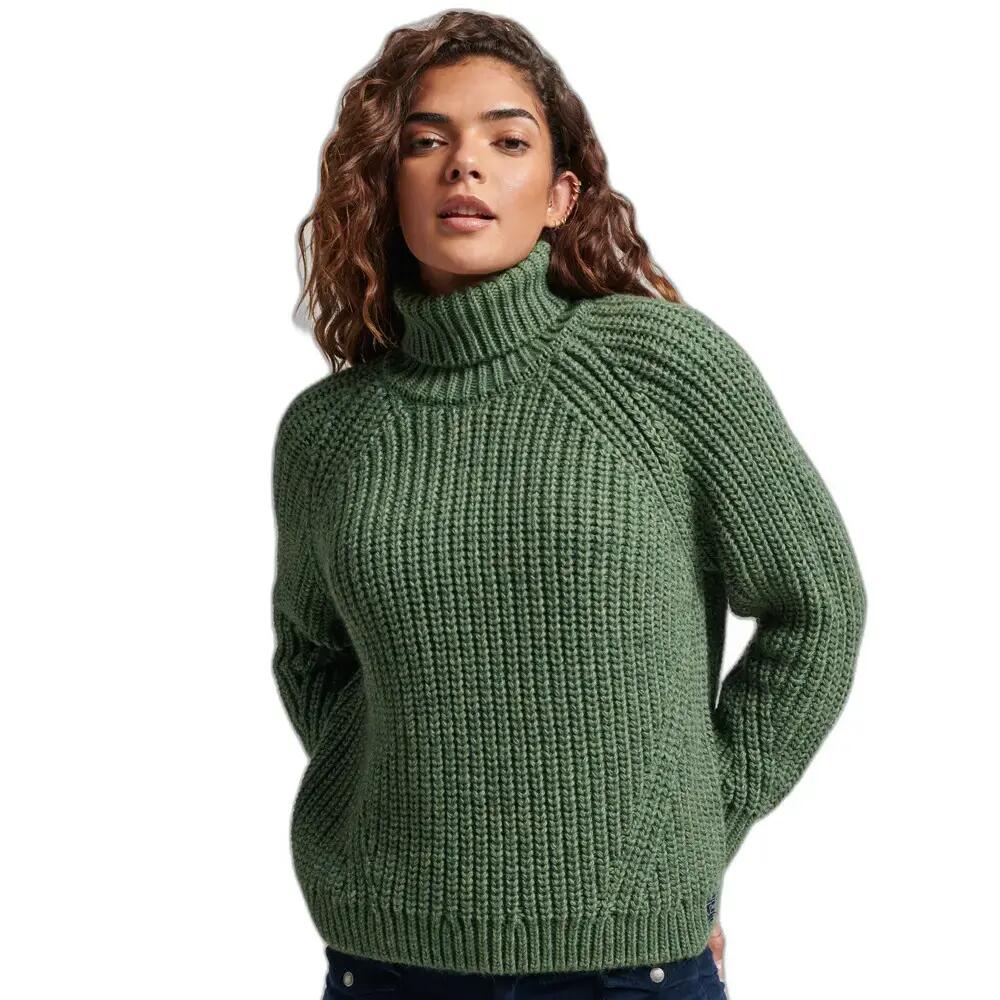 Camisola de gola rulê solta para mulheres com costura Superdry 2/6