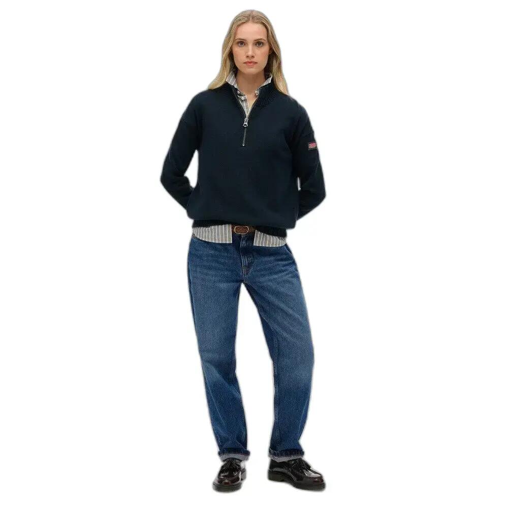 Pulôver de mulher em malha com meio zíper e gola alta Superdry 2/6