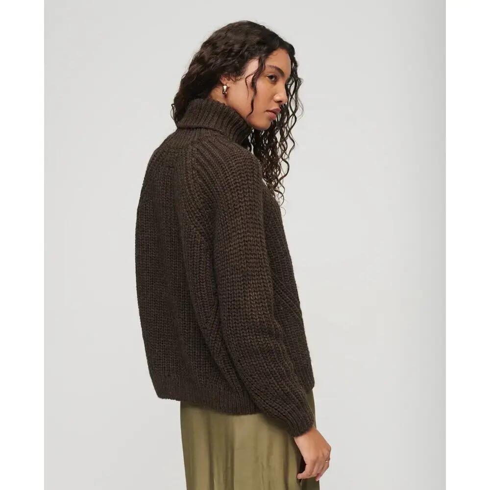 Lockerer Pullover mit Rollkragen und Steppnähten Frau Superdry 4/7