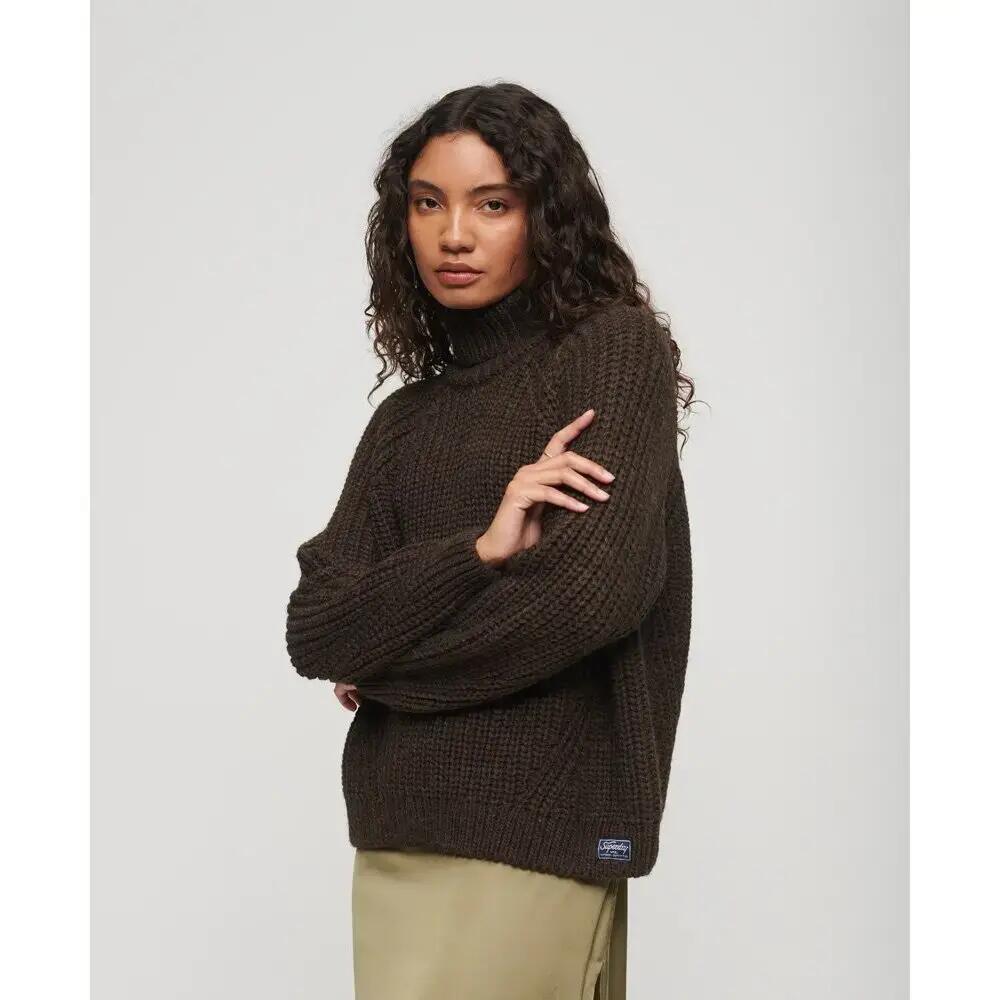 Lockerer Pullover mit Rollkragen und Steppnähten Frau Superdry 3/7