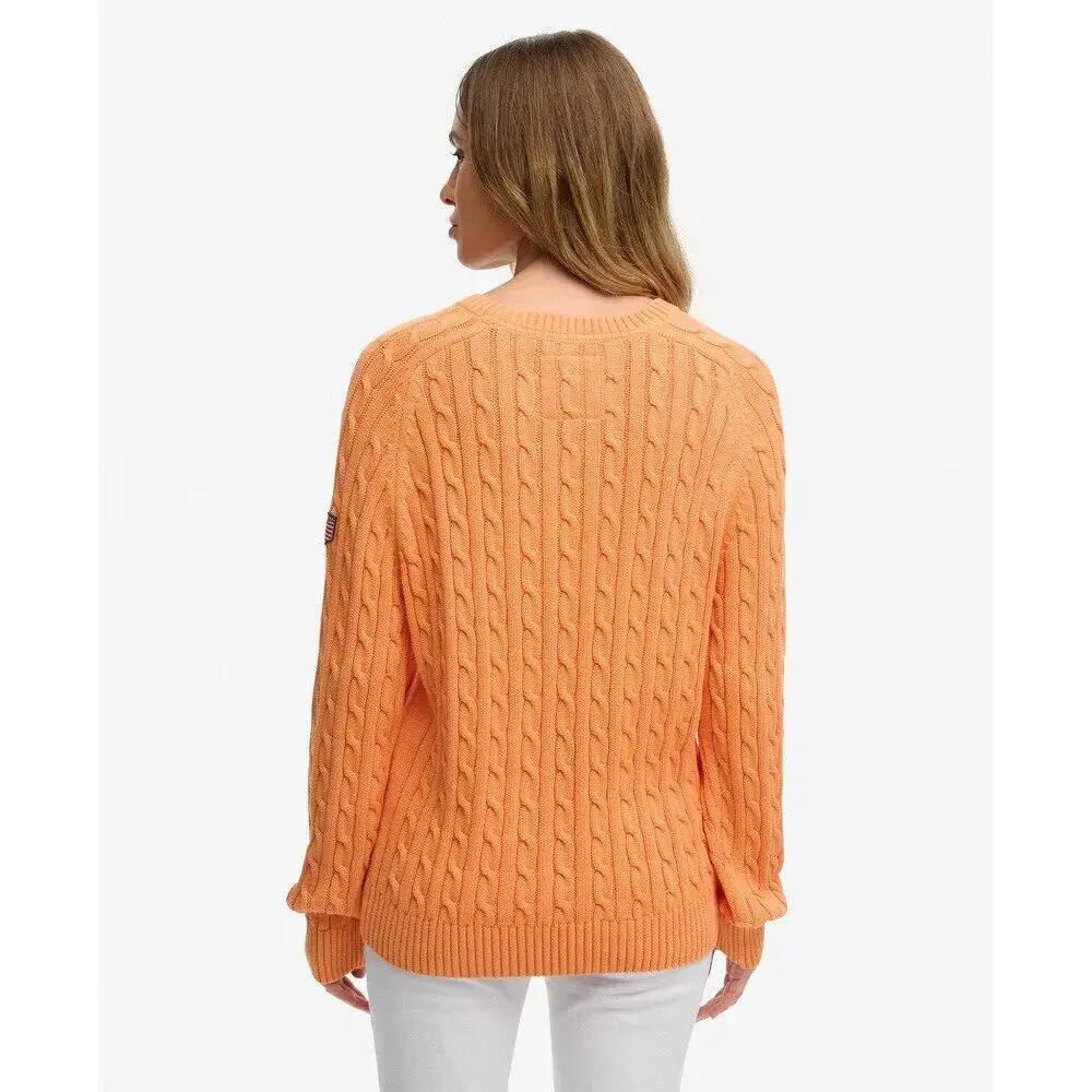 Sweater de malha torcida casual feminina Superdry 4/5