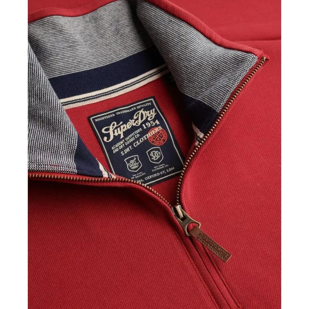 Sweatshirt in piqué con collet zip Superdry Essential 2/6